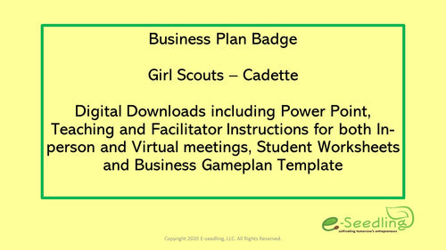 Business Plan Badge - Cadette