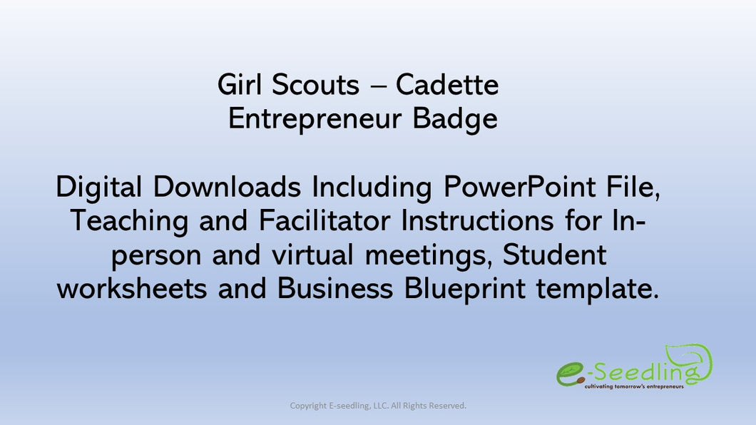 Entrepreneuer-Badge-Cadette